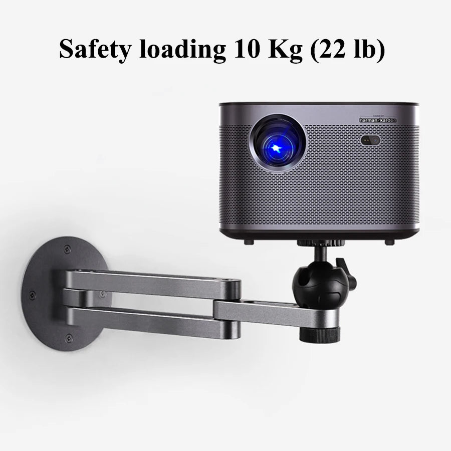 Soporte de pared para proyector de aleación de aluminio con rotación 360°