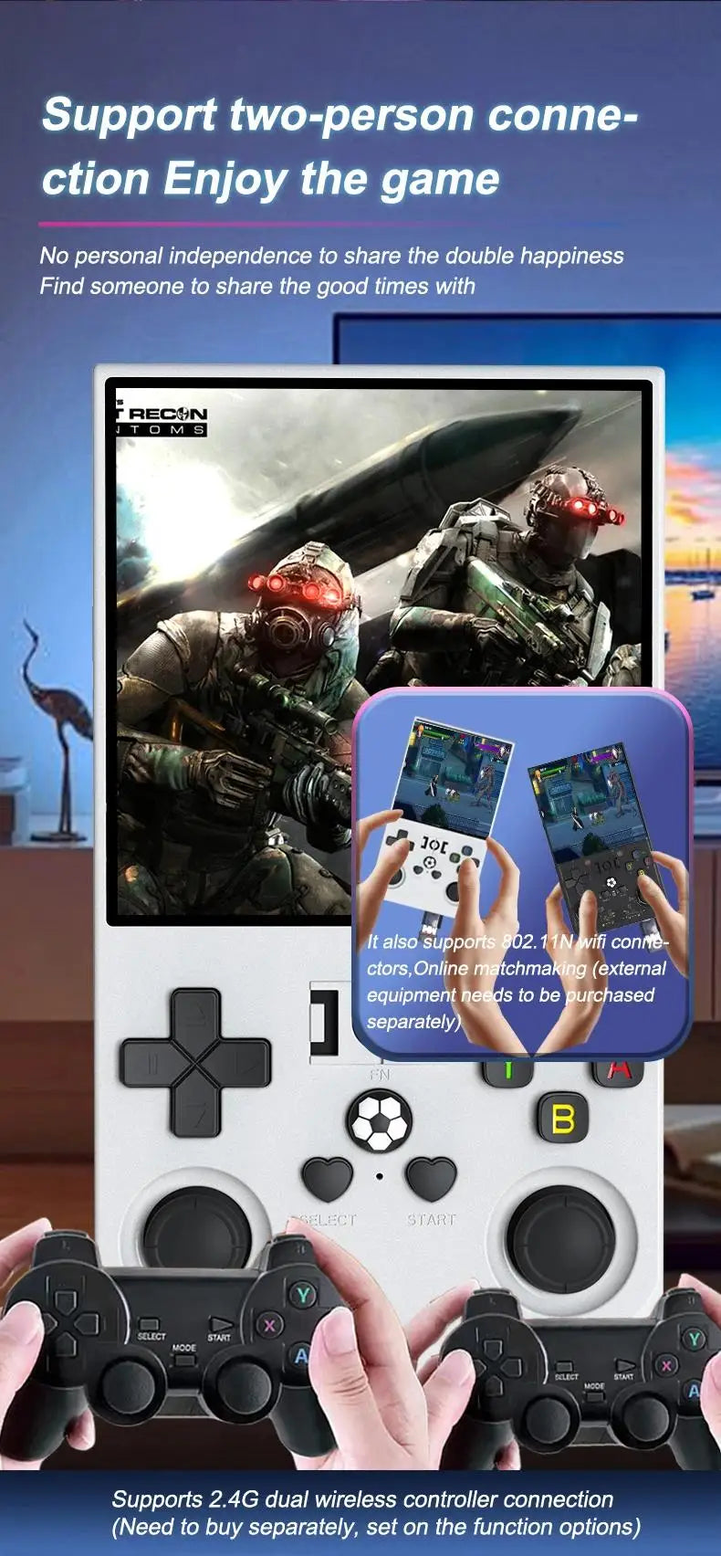 Consola de Videojuegos Retro R36MAX, Sistema Linux, Pantalla IPS 4.0 Pulgadas