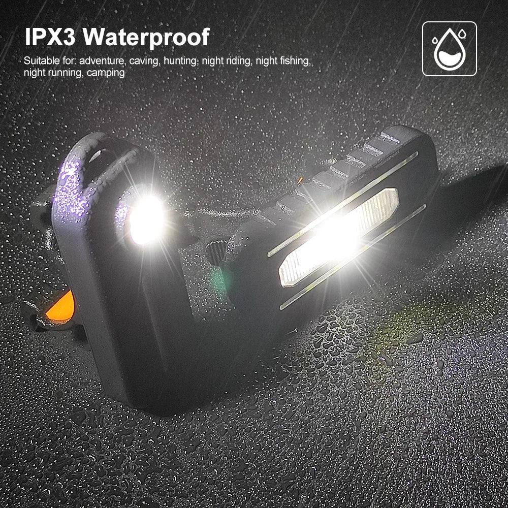 Mini Linterna LED USB Recargable para Bicicleta con Luz Trasera y Llavero