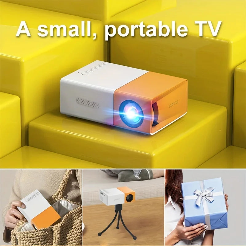 Proyector mini YG300 HD con conexión HDMI y USB para cine en casa