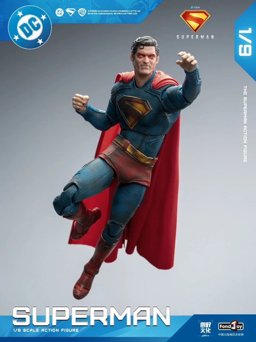 EN STOCK 2025 Fondjoy Battle figura de acción de Superman dañada David Corenswet 1/9 nueva figura de Superman junta de Pvc móvil