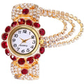 Reloj de Cuarzo de Lujo con Brazalete Dorado Mujer