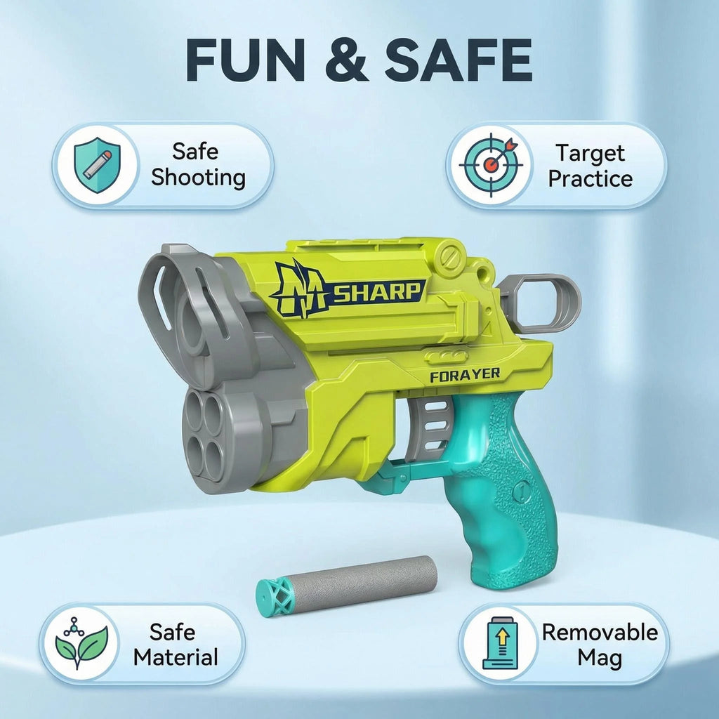 2026. Pistola de juguete lanzadora de balas blandas Mini 8289A con expulsión de casquillos, bláster de balas de espuma Airsoft para exteriores CS para niños