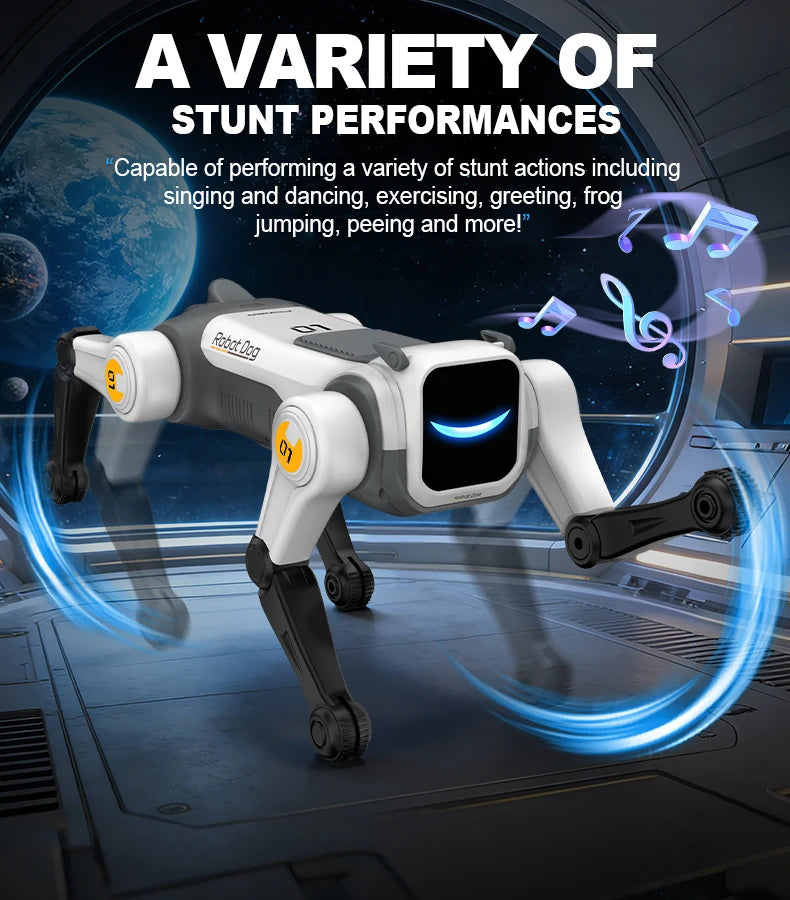 Perro Robot Mecánico RC Inteligente con IA, Comandos de Voz, Programable, Canta, Baila, Acrobacias Electrónicas, Perro Robot Biónico Inteligente