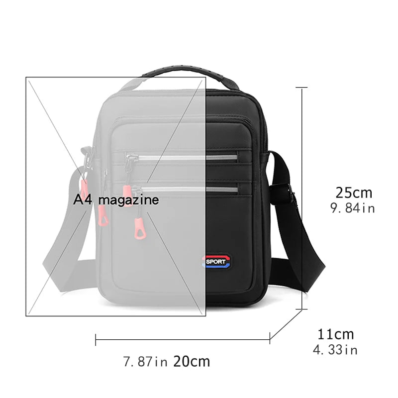 Bolso bandolera de negocios para hombre, bolso de hombro de oficina y ocio, para papá y marido (regalo de aniversario)