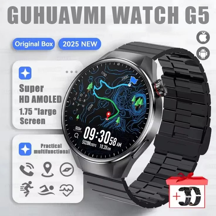 Reloj Inteligente G5 Plus con Pantalla AMOLED, GPS y Llamadas Bluetooth