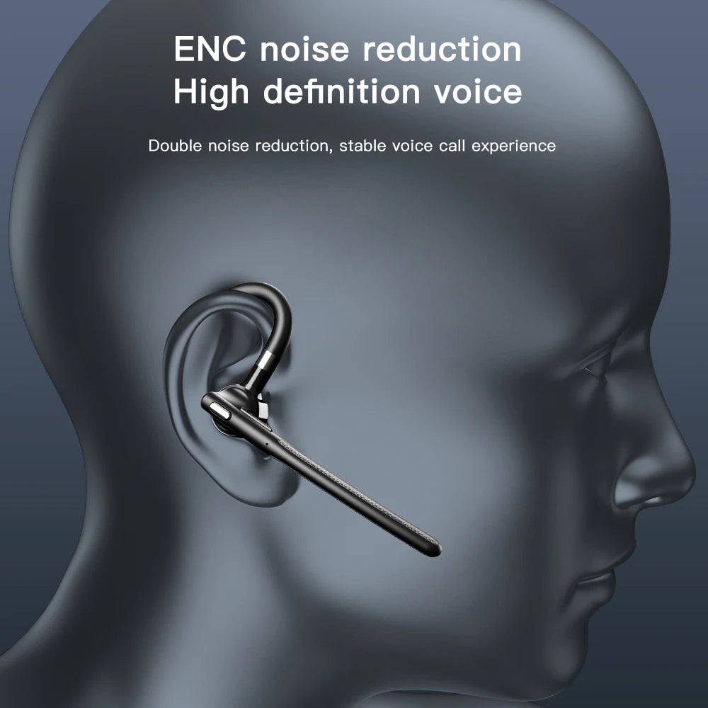 YYK526 Auriculares Bluetooth con cancelación de ruido auriculares deportivos auriculares con pantalla Digital impermeables auriculares de un solo oído sobre la oreja ﻿