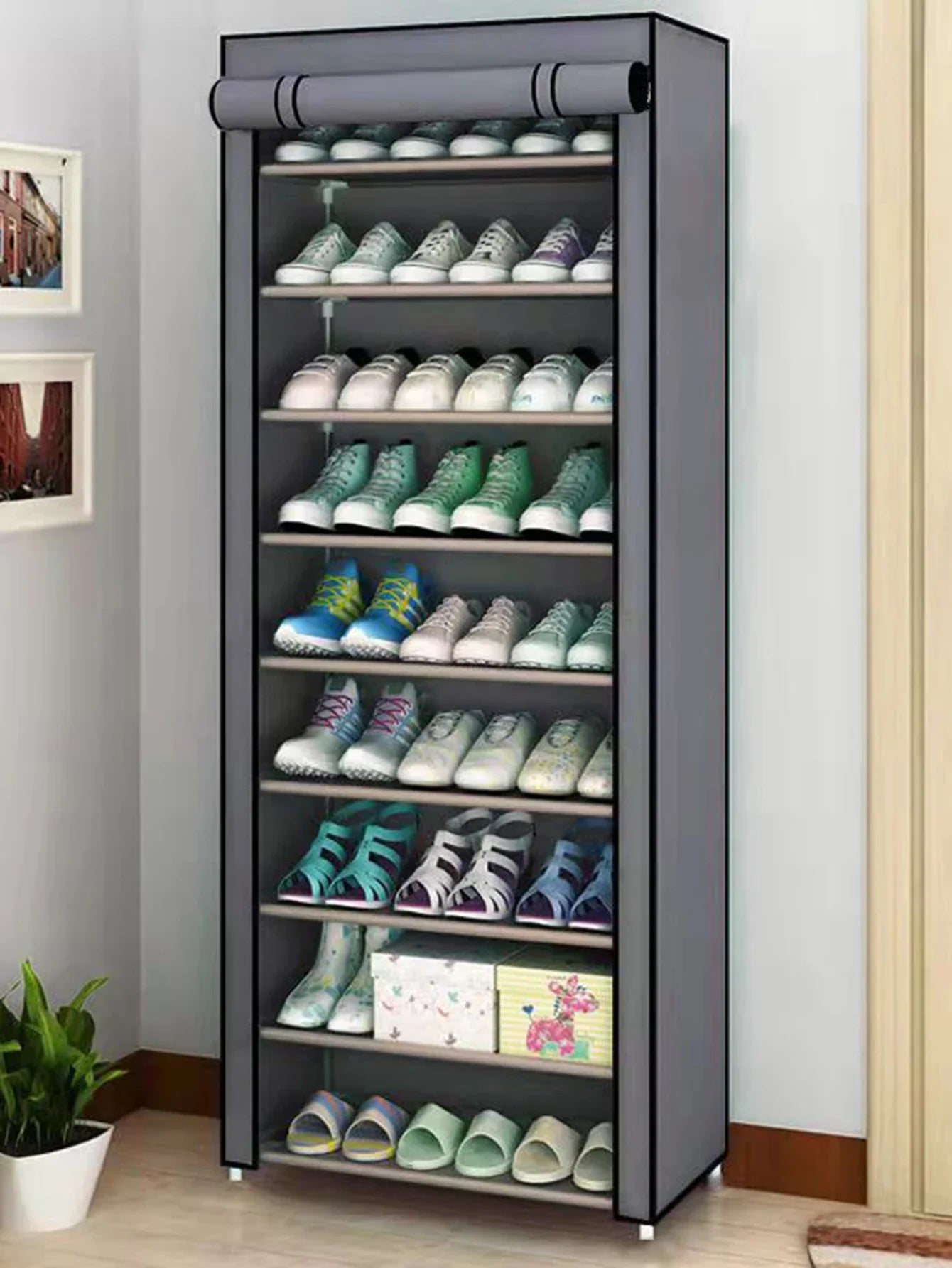 Armario de Zapatos de Tela Antipolvo Multicapas para el Hogar