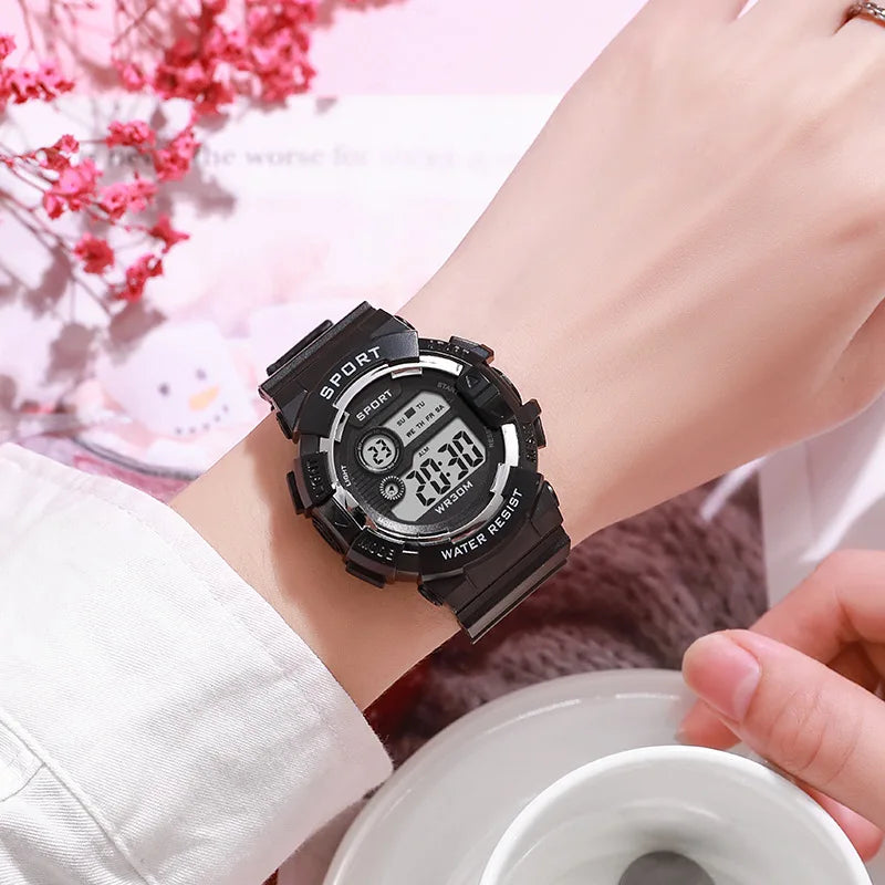 Relojes de moda para niños, reloj Digital deportivo luminoso resistente al agua, relojes con alarma, reloj electrónico inteligente para niños y niñas, regalo