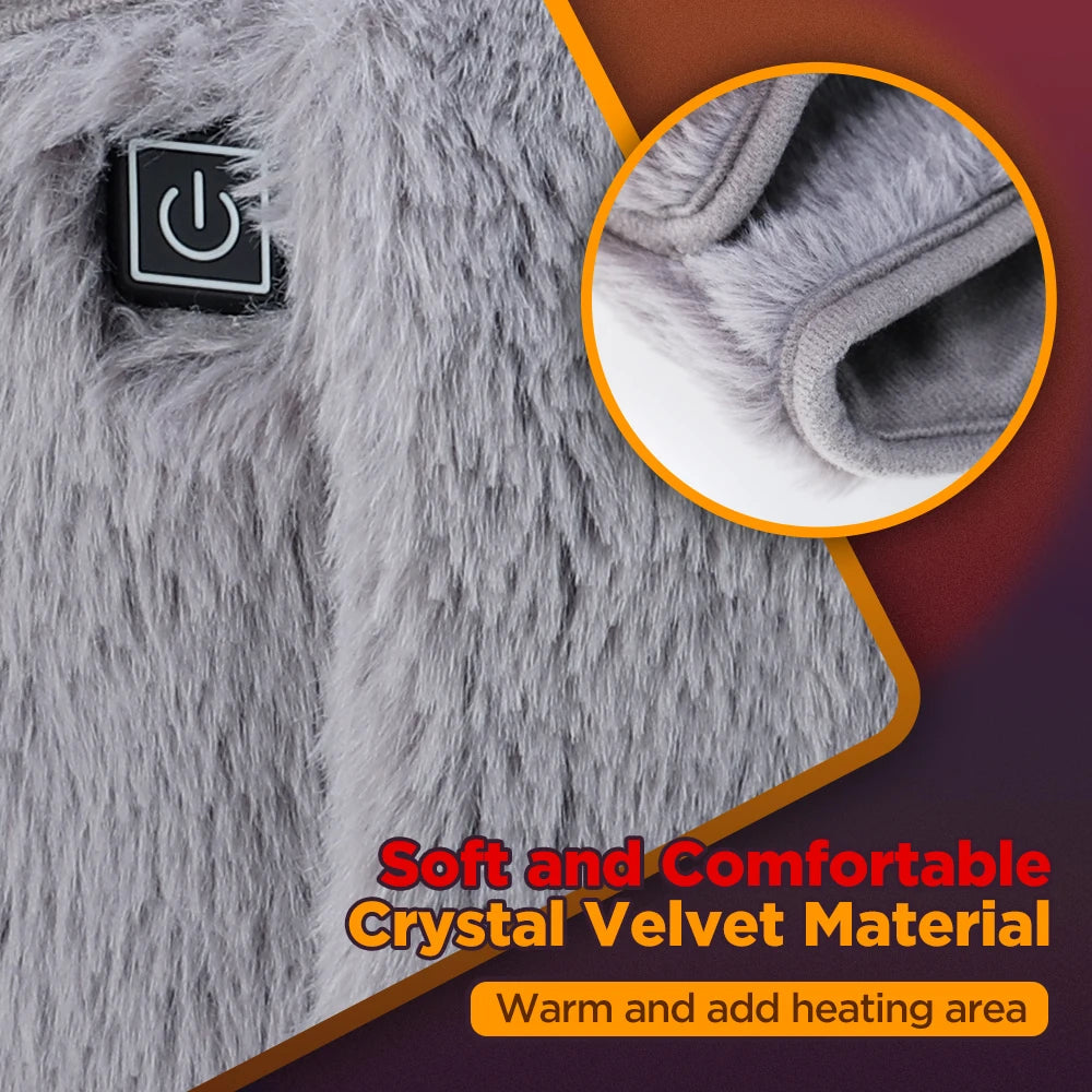 Cinturón Eléctrico Térmico con 3 Niveles de Temperatura, Masajeador Abdominal, Almohadilla Térmica Menstrual, Calentador de Manos y Abdomen, Ajustable a Todo Tipo de Cuerpo