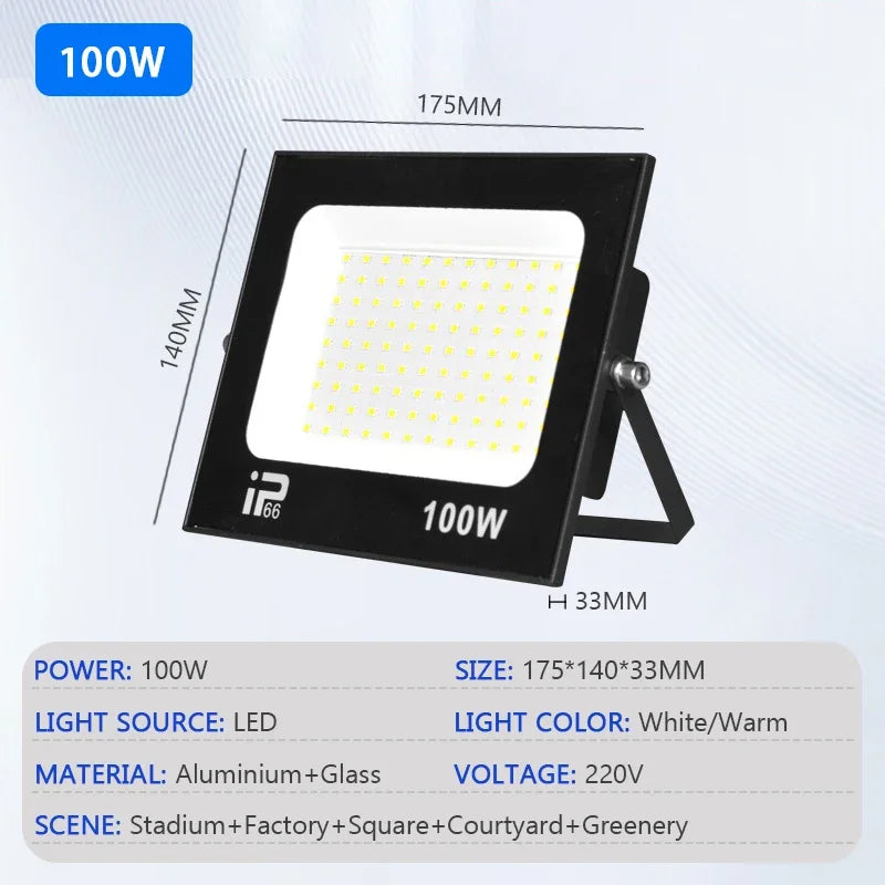 Reflector LED Exterior IP66 Impermeable para Jardín AC220V