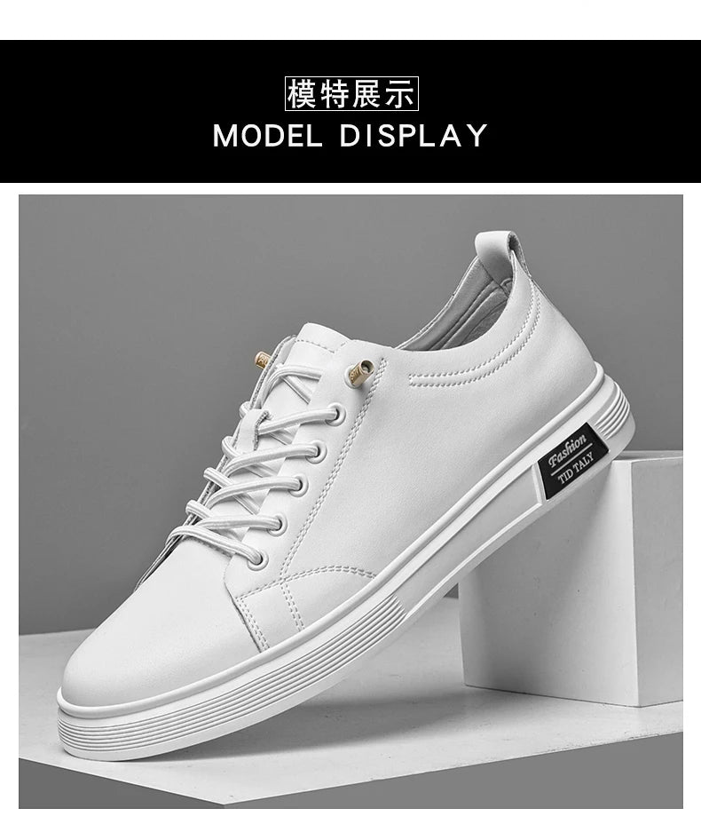 Zapatos casuales, zapatos deportivos de piel de vaca, zapatos planos, zapatos casuales clásicos para hombres, nuevos estilos de primavera y otoño, zapatos casuales de moda