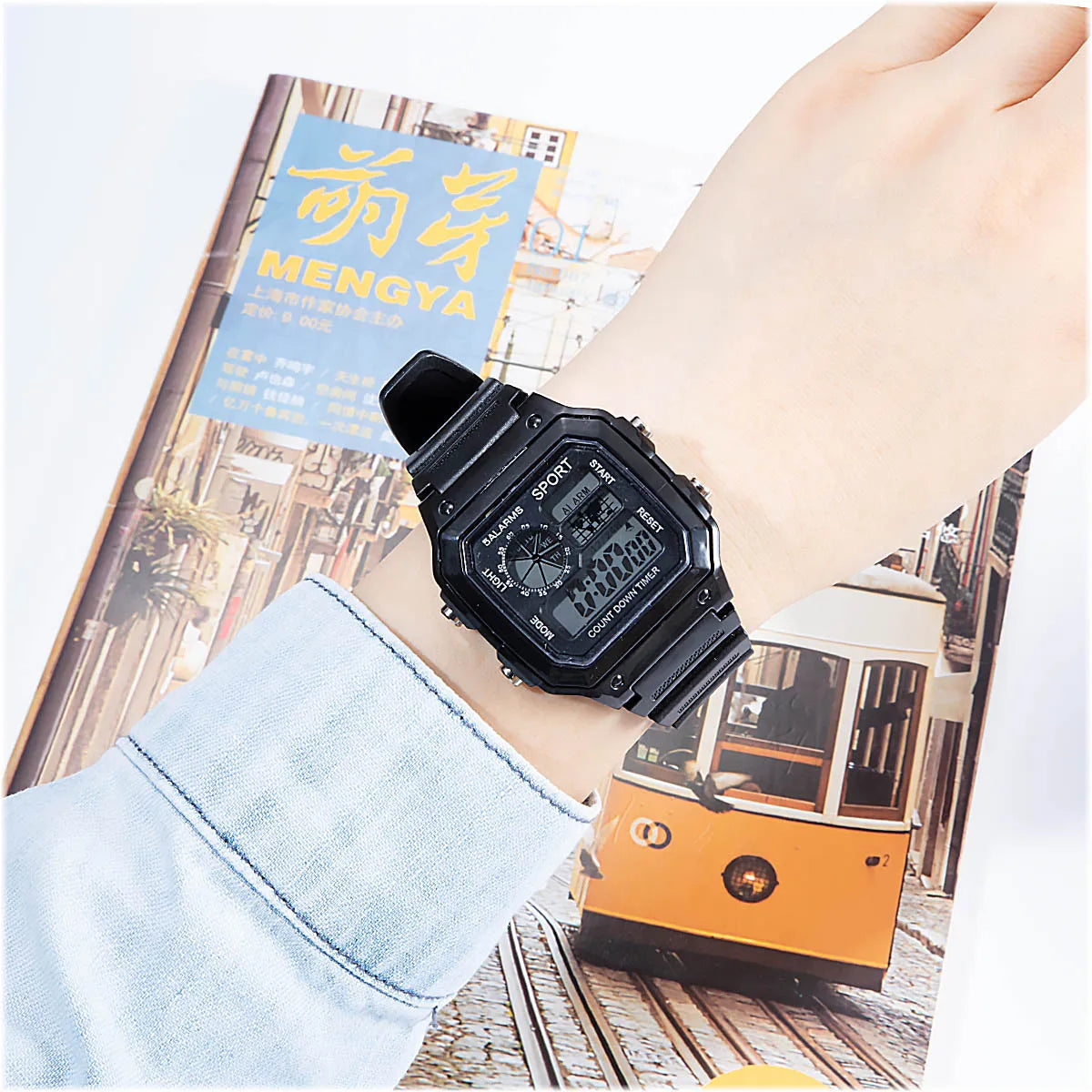 Reloj Deportivo Digital LED YIKAZE para Hombre