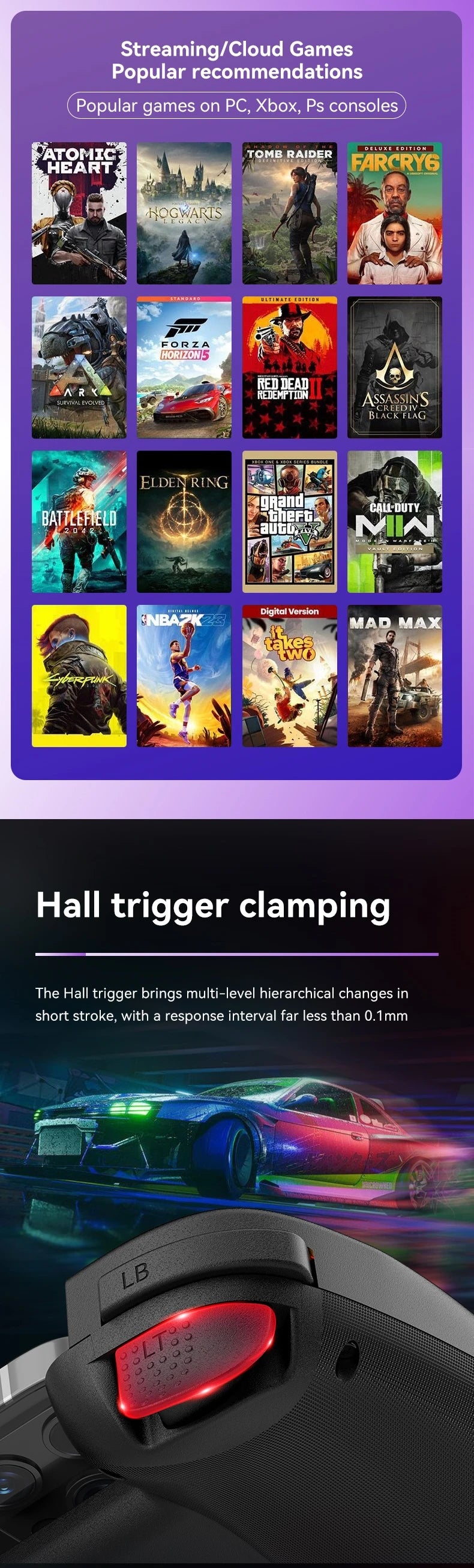 Control inalámbrico Bluetooth para PS4, PS3, Switch, iPhone, Android, PC móvil, teléfono móvil, tableta, Hall, Gamepad, controlador de juego, Pad de juego