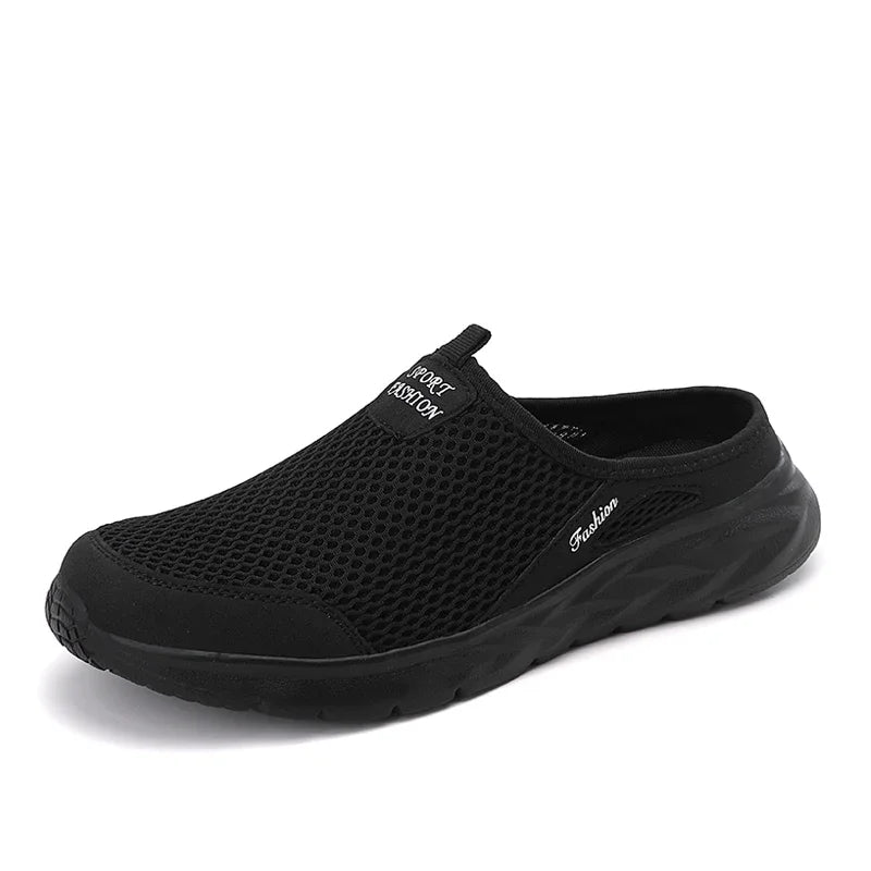 YRZL Zapatos Casuales Hombres Verano Medio Zapatos Zapatillas Diapositivas Slip on Zapatos Hombres Malla Transpirable Suave Cómodo Zapatillas para Hombres