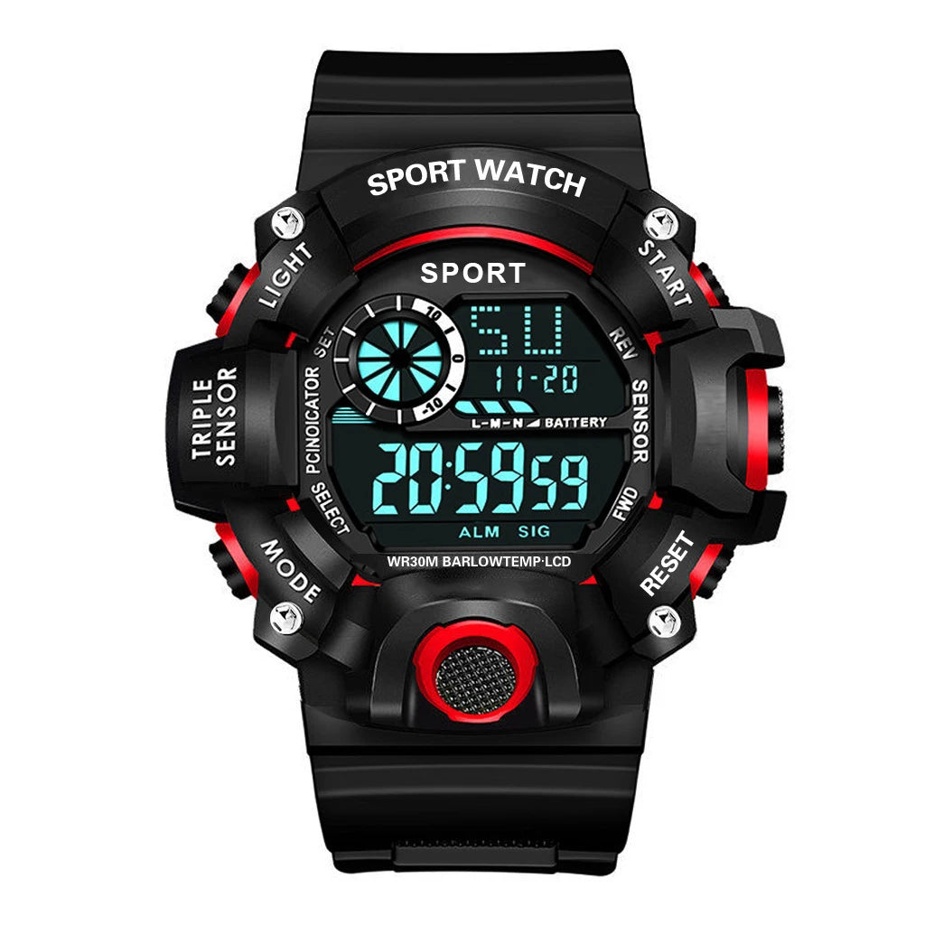 Reloj Digital LED YIKAZE para hombre, relojes deportivos para hombre, reloj electrónico para Fitness, relojes deportivos militares multifunción, reloj, regalos para niños