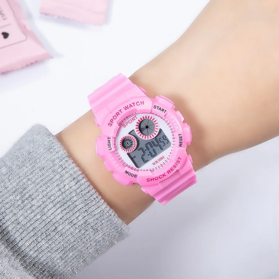 Reloj Deportivo Digital LED Impermeable para Niños