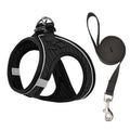 Arnés para perros y gatos con correa de plomo, chaleco ajustable, arneses transpirables de malla de poliéster, sti reflectante para accesorios para perros pequeños y gatos