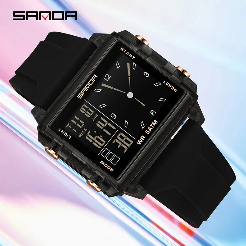 Reloj Digital SANDA Deportivo para Hombre Multifunción Luminoso