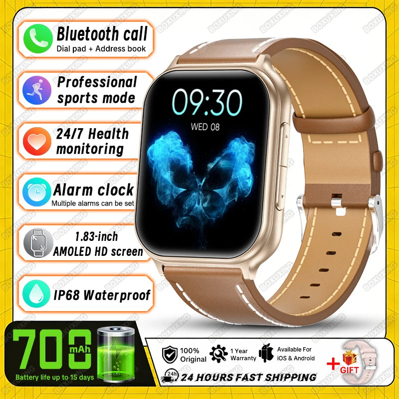 Reloj Inteligente Deportivo IP68 con Monitor de Ritmo Cardíaco 24H y Llamadas