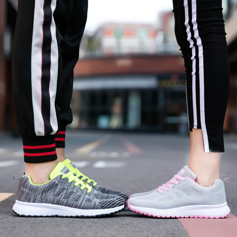 YRZL Zapatillas de deporte para hombre, zapatillas de deporte transpirables de malla cómodas y ligeras a la moda, zapatos deportivos para parejas, zapatos de tenis al aire libre para hombres