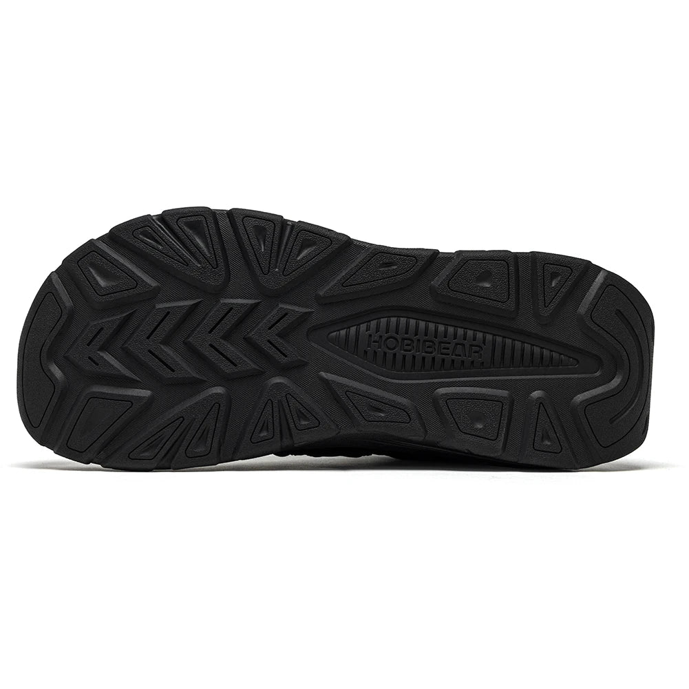 HOBIBEAR Zapatos para caminar con punta ancha, unisex, zapatillas deportivas para exteriores, de cuero artificial, con malla, con cordones, para aumentar la altura, para correr