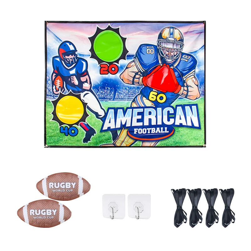Juego de Rugby con Objetivo y Pelotas Adhesivas para Niños