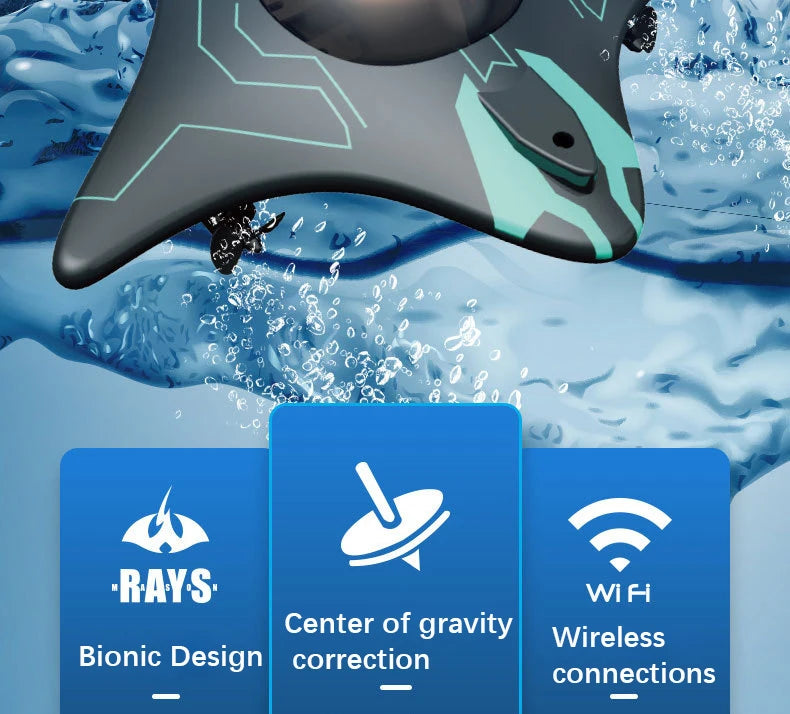 Mini Barco RC WiFi con Cámara Subacuática y Control de 6 Vías