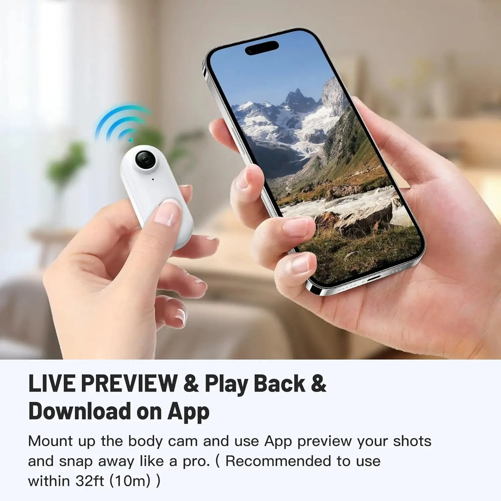 Mini cámara corporal Full HD 4K para casco y bicicleta con WiFi