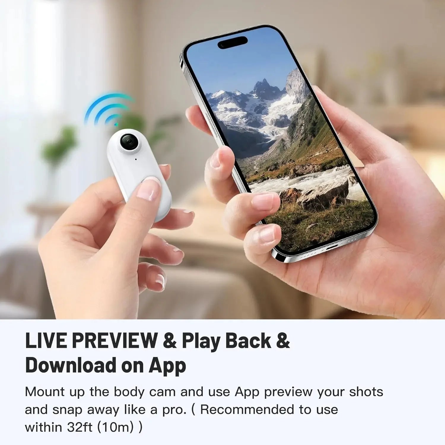 Mini cámara corporal Full HD 4K para casco y bicicleta con WiFi