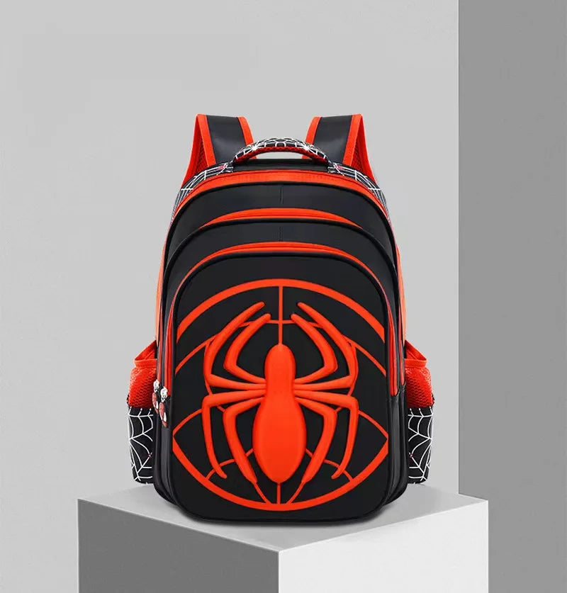 Mochila Escolar para Niños con Patrón de Araña