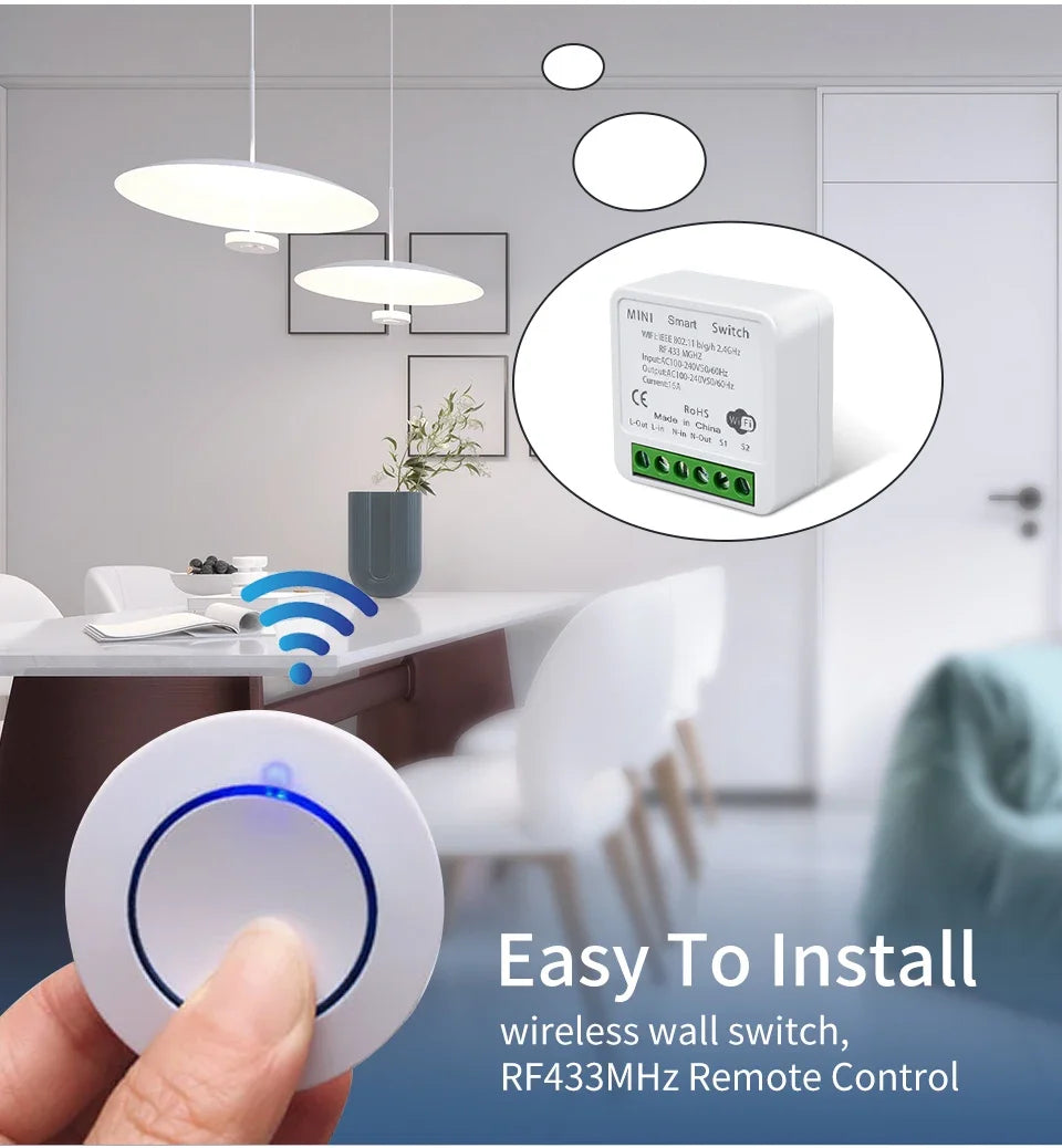 Interruptor Inteligente WiFi Tuya RF 16A Smart Life