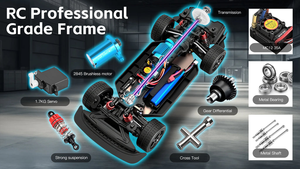 WLtoys 1/12 Autos RC 124017 124007 124016 124020 2.4G de Alta Velocidad   Coche de Carreras a Control Remoto sin Escobillas 4WD 75km/h, Juguete para Niños, Regalo