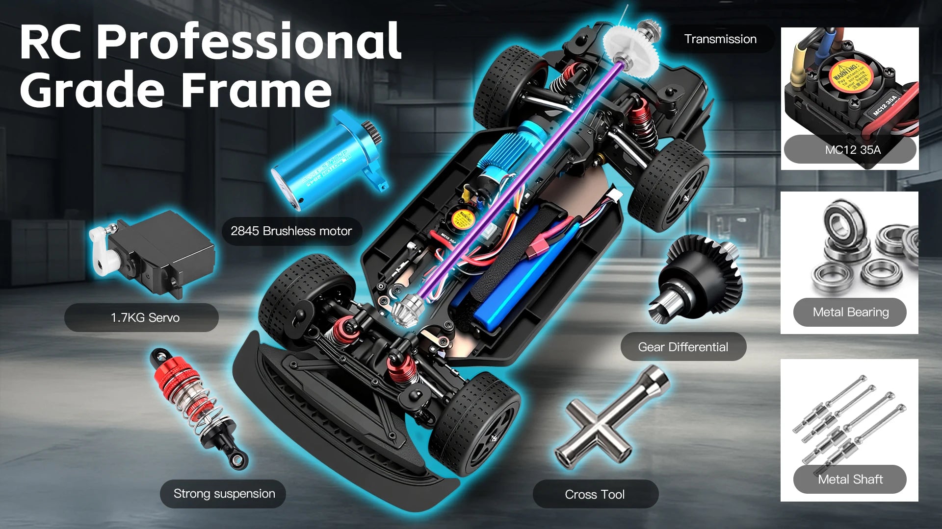 WLtoys 1/12 Autos RC 124017 124007 124016 124020 2.4G de Alta Velocidad   Coche de Carreras a Control Remoto sin Escobillas 4WD 75km/h, Juguete para Niños, Regalo