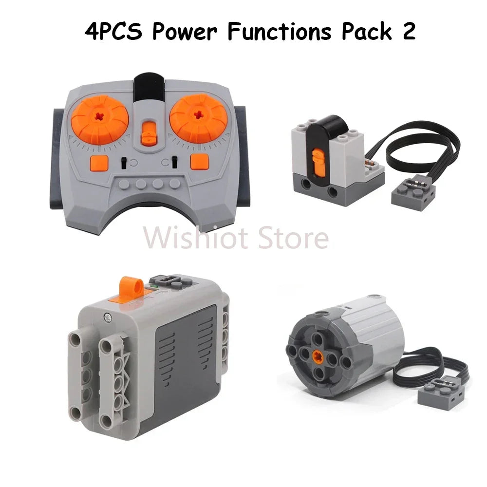 Funciones de energía técnica MOC compatibles con Legoeds, Motor M 8883, Control remoto modificado, grupo de energía, tren, caja de batería de litio 9686