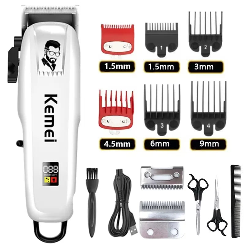 Cortadora de Pelo Inalámbrica KM-PG809A, Recortadora Profesional de Cabello