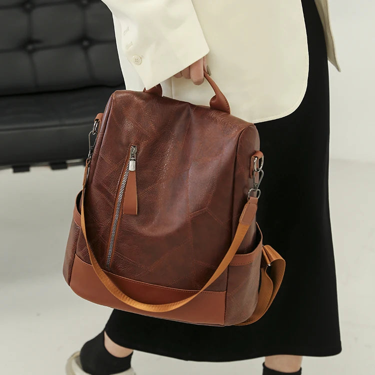 Mochila de moda para mujer, bolso de hombro, bolso multifuncional de viaje, bolso de mano, adecuado para diferentes escenarios