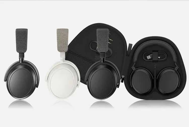 Audífonos Inalámbricos Originales MOMENTUM 4 con ANC, 60 Horas de Batería, Bluetooth 5.2, Plegables, con Pausa Inteligente, Color Negro para Oficina