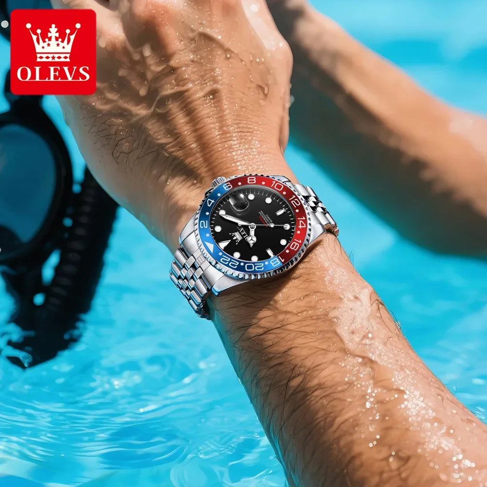 Reloj de Cuarzo OLEVS para Hombre Acero Inoxidable Resistente al Agua