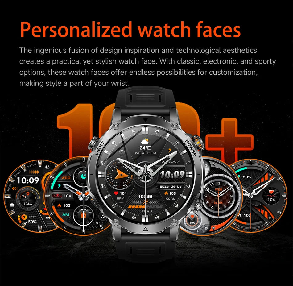 Reloj Inteligente Deportivo con Linterna LED IPX8
