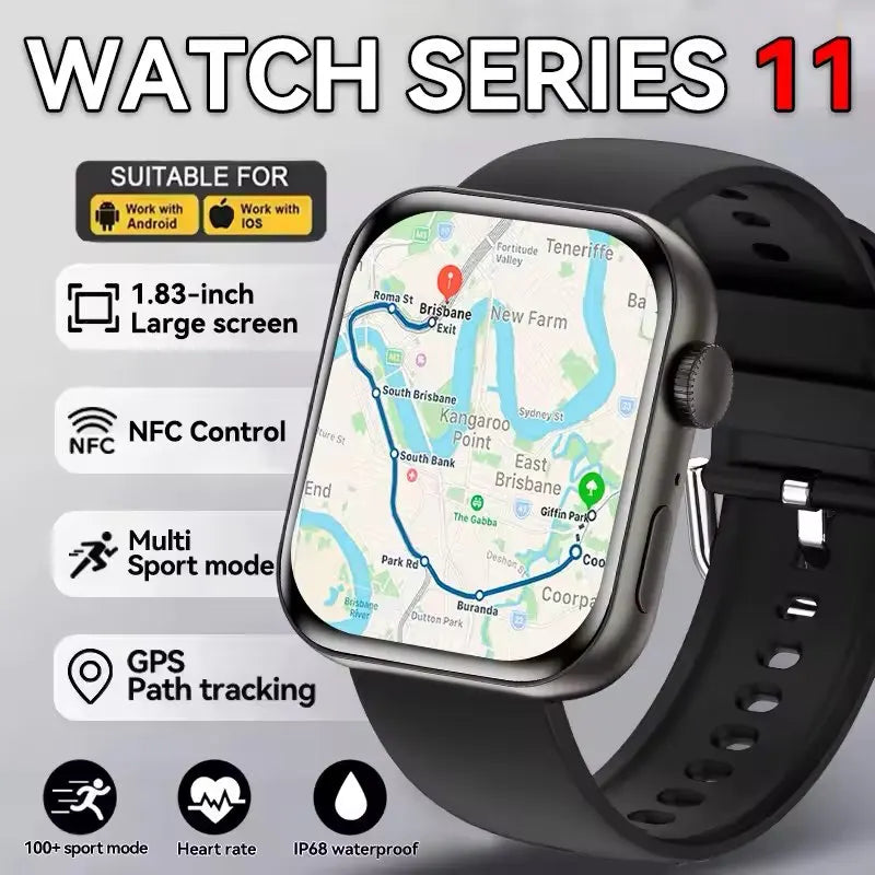 Reloj Inteligente Serie 10 con GPS, Música, NFC y Monitor de Salud