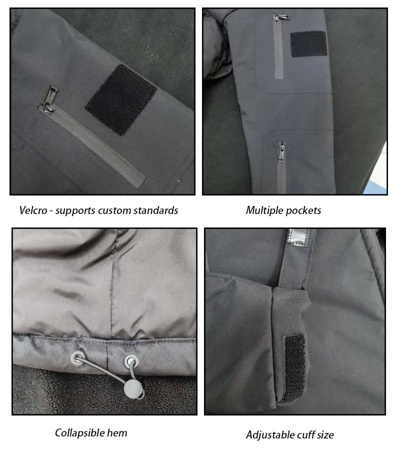 Chaqueta Calefactora de Grafeno con Capucha USB — 8 Zonas de Calor