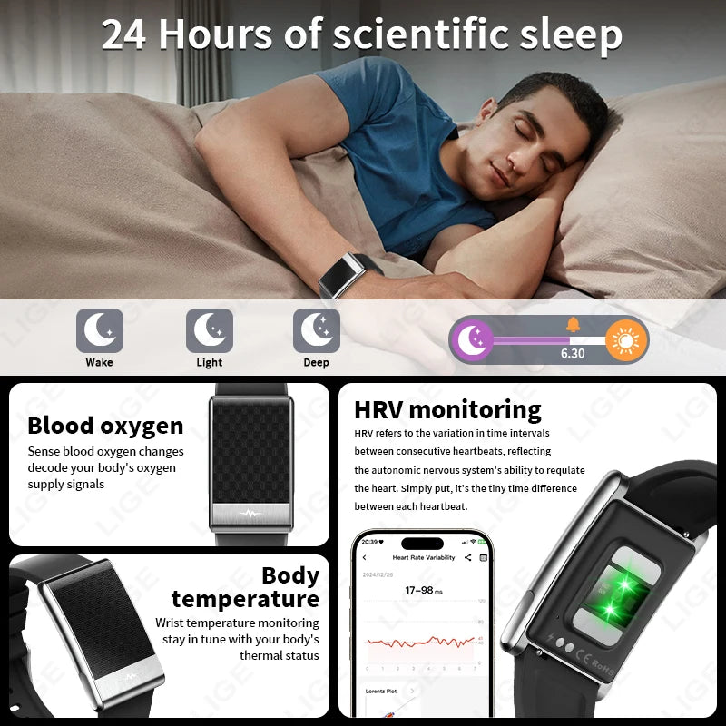 Pulsera Inteligente con ECG Monitor de Salud 2026