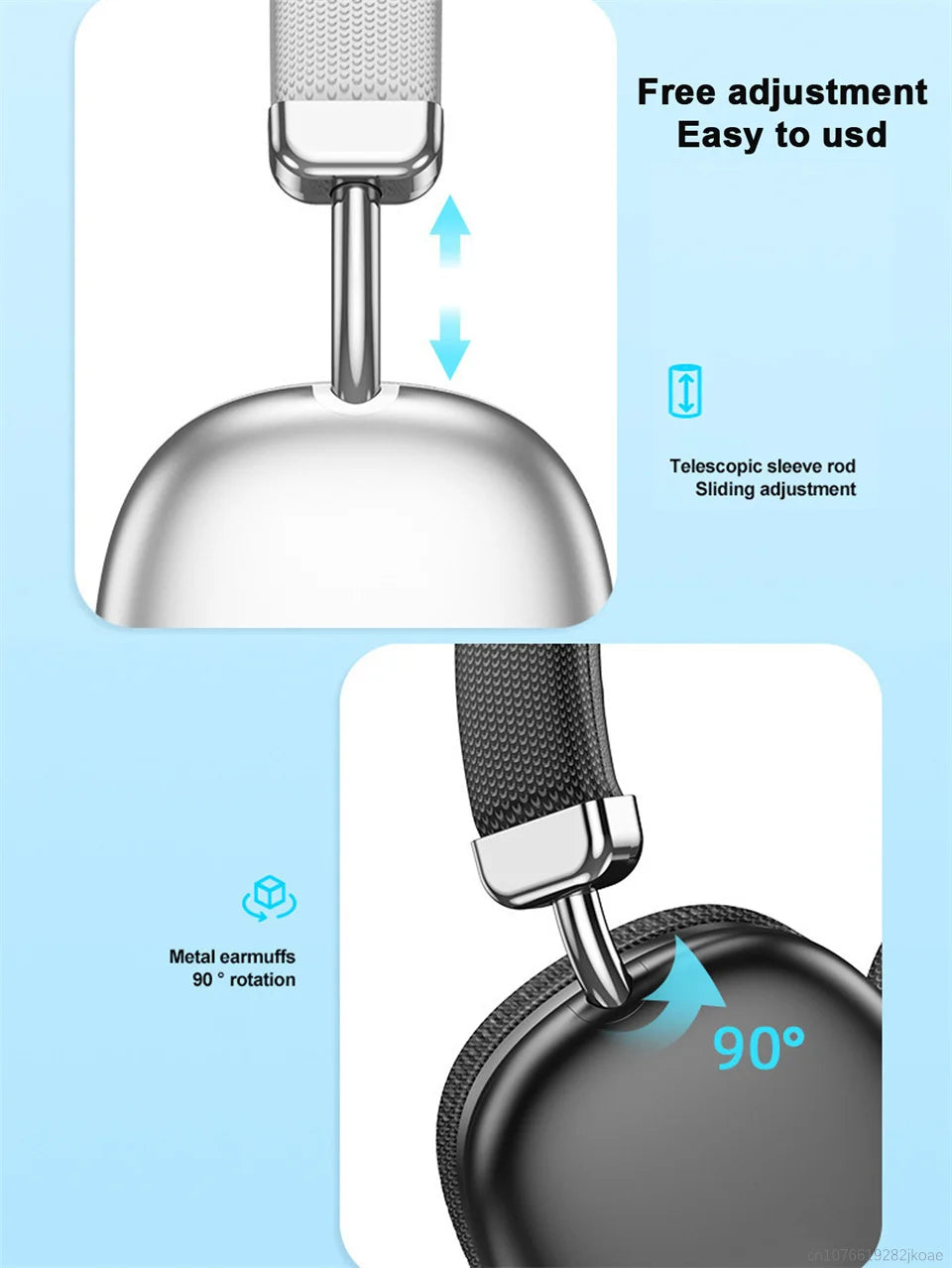 Auriculares Bluetooth 5.3 con Micrófono HD para Llamadas, Auriculares Inalámbricos Over-Ear, Auriculares HiFi Estéreo para Juegos y Música, B40 Larga Duración en Espera, BT1632