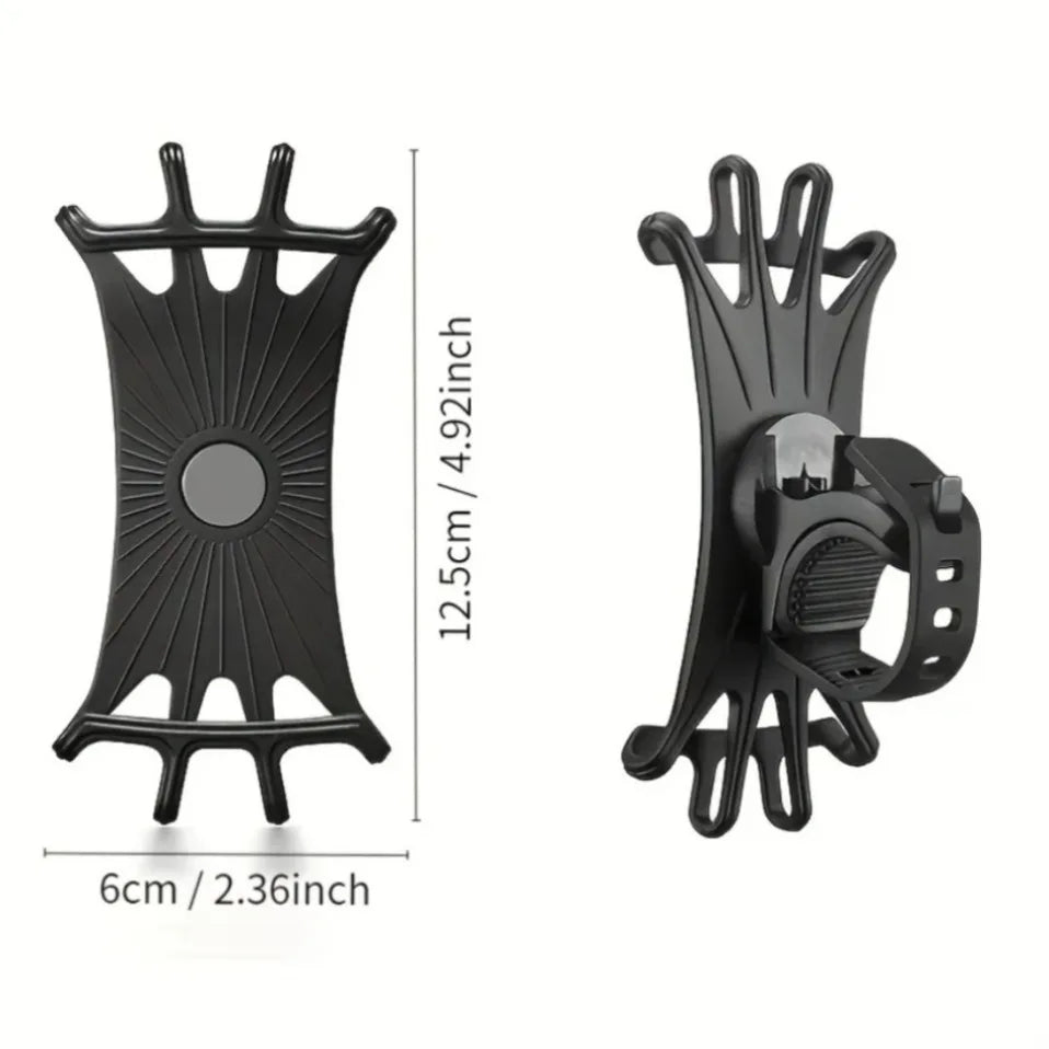 Soporte Universal para Teléfono Móvil de Bicicleta, Rotación de 360 Grados, Soporte de Silicona para GPS, Soporte para Cochecito de Bebé, Soporte para Manillar de Motocicleta