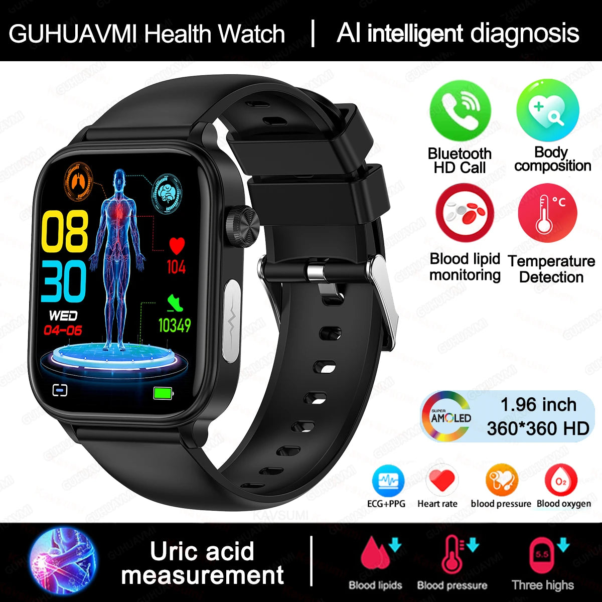 Reloj Inteligente con Diagnóstico AI para Mujer