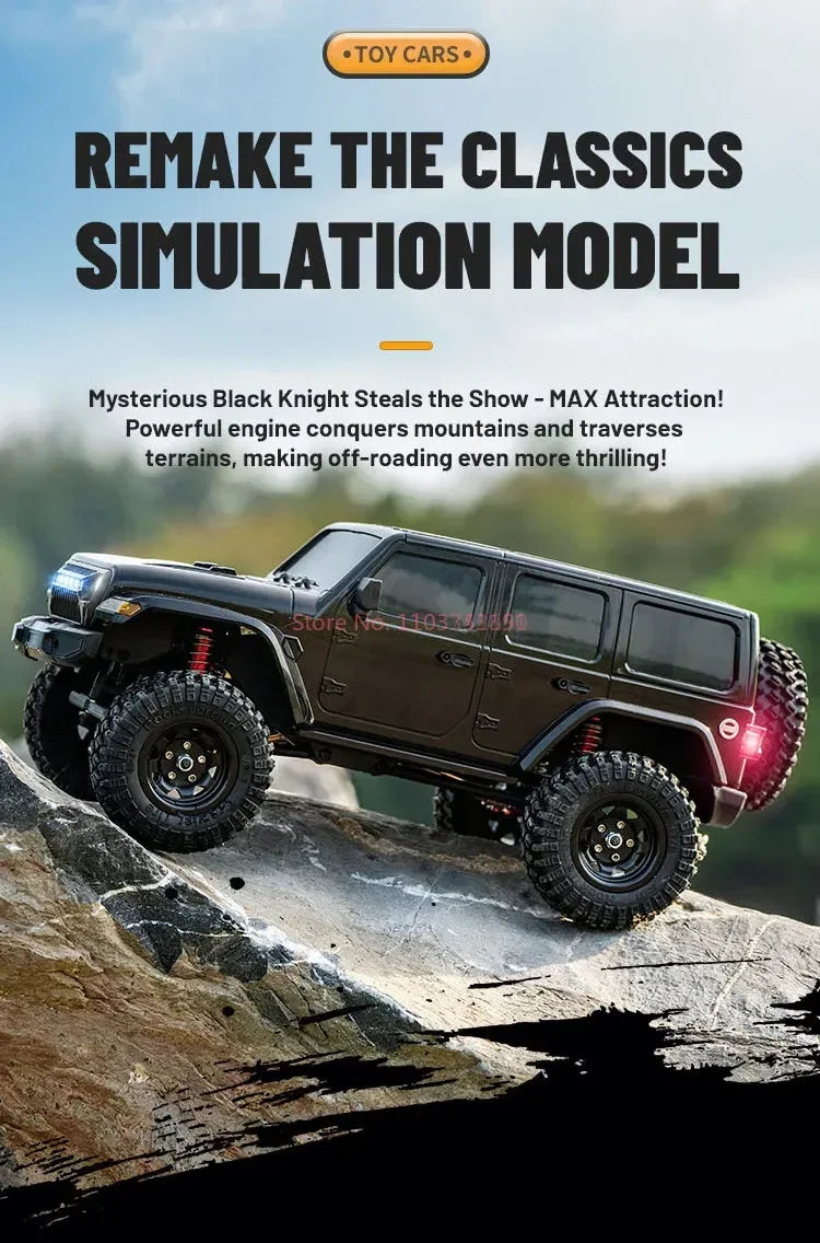 JJRC C8801 PRO 1/18 Coche Todoterreno con Suspensión 4WD Totalmente Proporcional, Coche RC Eléctrico, Modelo de Juguete para Niños, Regalo