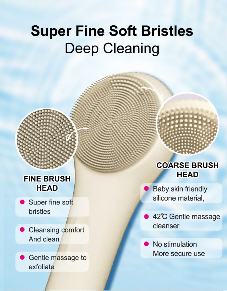 Cepillo de limpieza Facial eléctrico, vibración sónica, limpieza profunda de poros, eliminador de espinillas, limpiador de poros, Spa, masajeador para el cuidado de la piel
