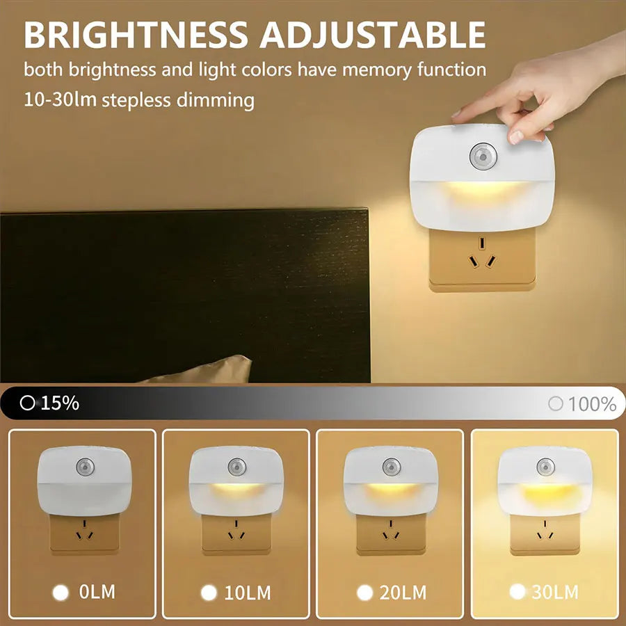 Luz LED Nocturna con Sensor de Movimiento para Enchufe