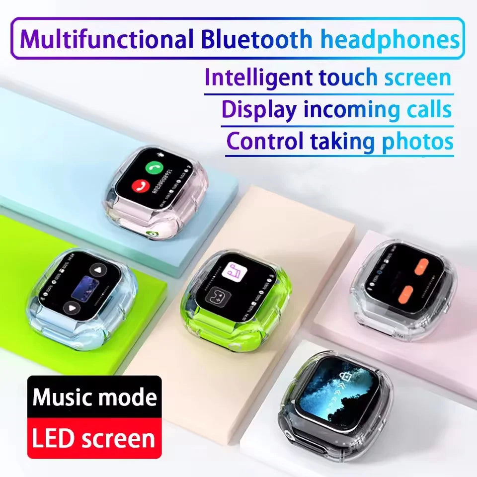 Air Max-auriculares inteligentes con pantalla táctil, cascos intrauditivos TWS, deportivos, Binaural pro, estéreo, con banda sonora, micrófono y graves